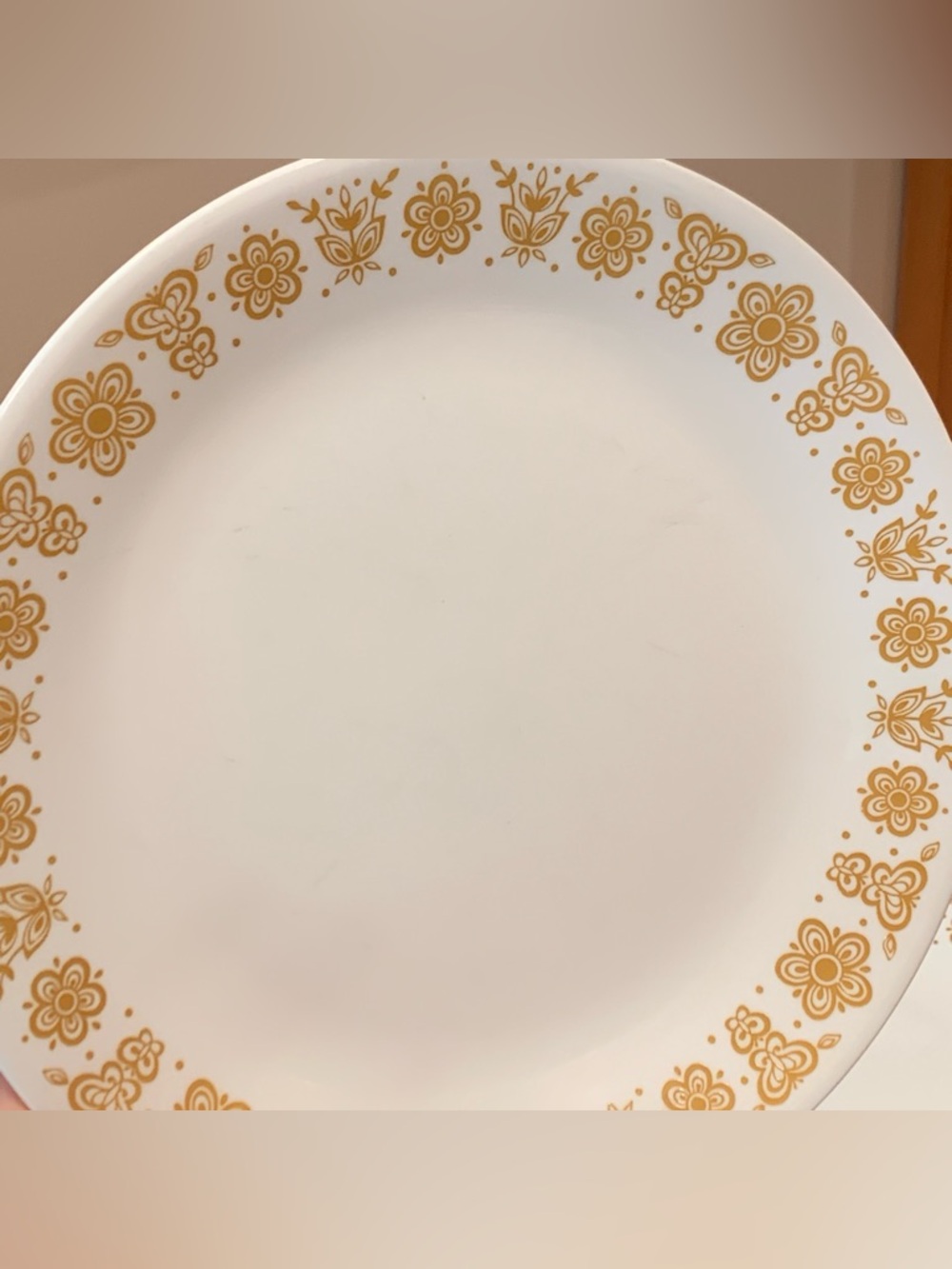 Vintage Corelle By Corning Butterfly Gold 10” Dinner Plates Set Of 5 - Picture 8 of 8